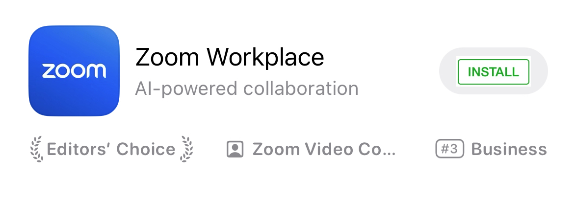 Zoom Install button