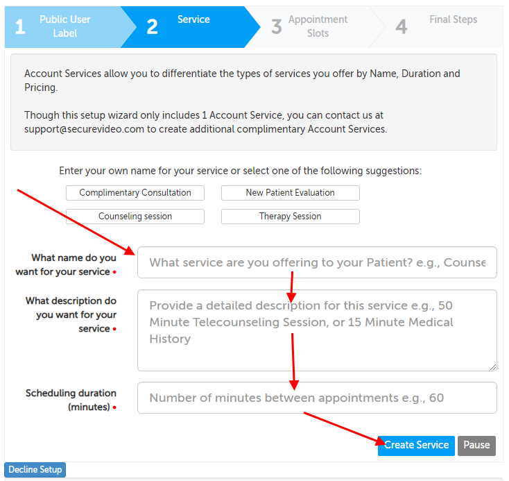 Setting up Account Service